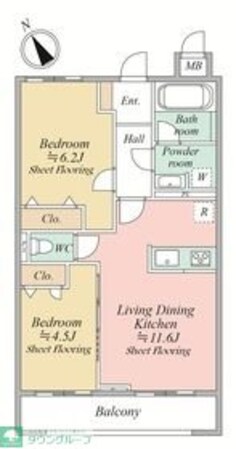 MOCXION KAWAの物件間取画像